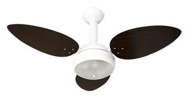 Ventilador Miray 3P Branco-Pás Tabaco
