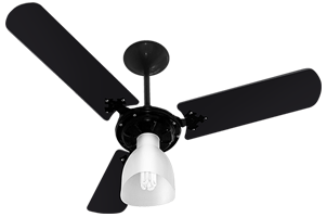 Ventilador New Delta Light Preto-Pás Preto