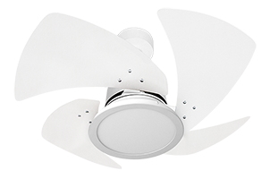 Ventilador Tornado LED 4P Branco-Pás Brancas